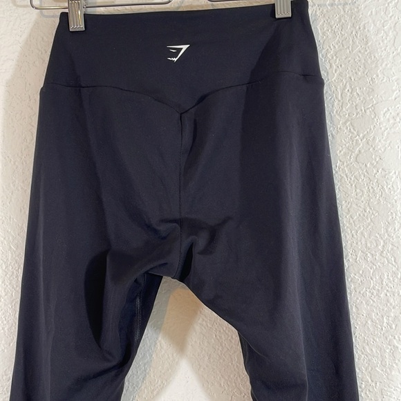 GYMSHARK Training 7/8 Leggings Pants Stretch Elastic Waist Black Size Small - Picture 4 of 9